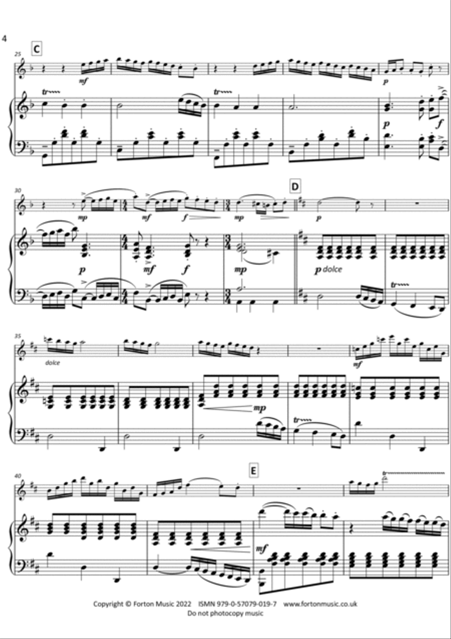 Minuet and Badinerie from 'Unwritten Suite' Flute Solo scores gallery preview page 4