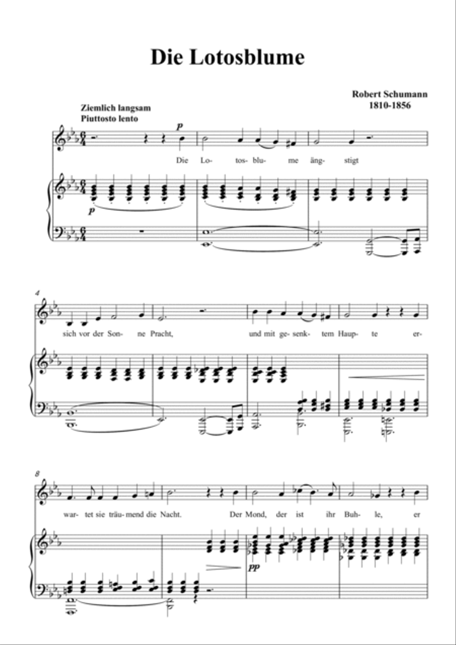 Schumann-Die Lotosblume in E♭ Major Schumann-Die Lotosblume in E♭ Major Voice scores gallery preview page 2
