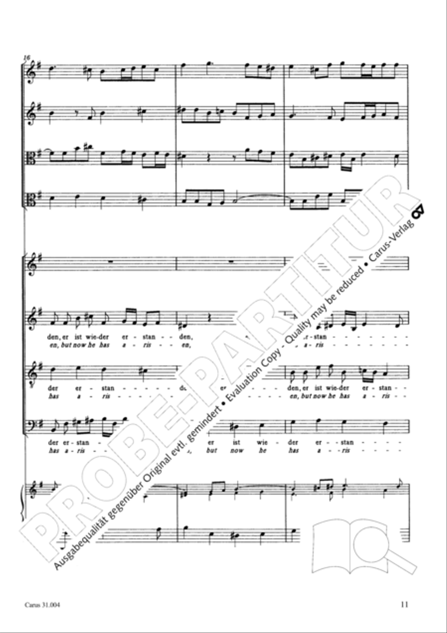 Christ lay in death's cold prison (Christ lag in Todesbanden) 4-Part scores gallery preview page 12