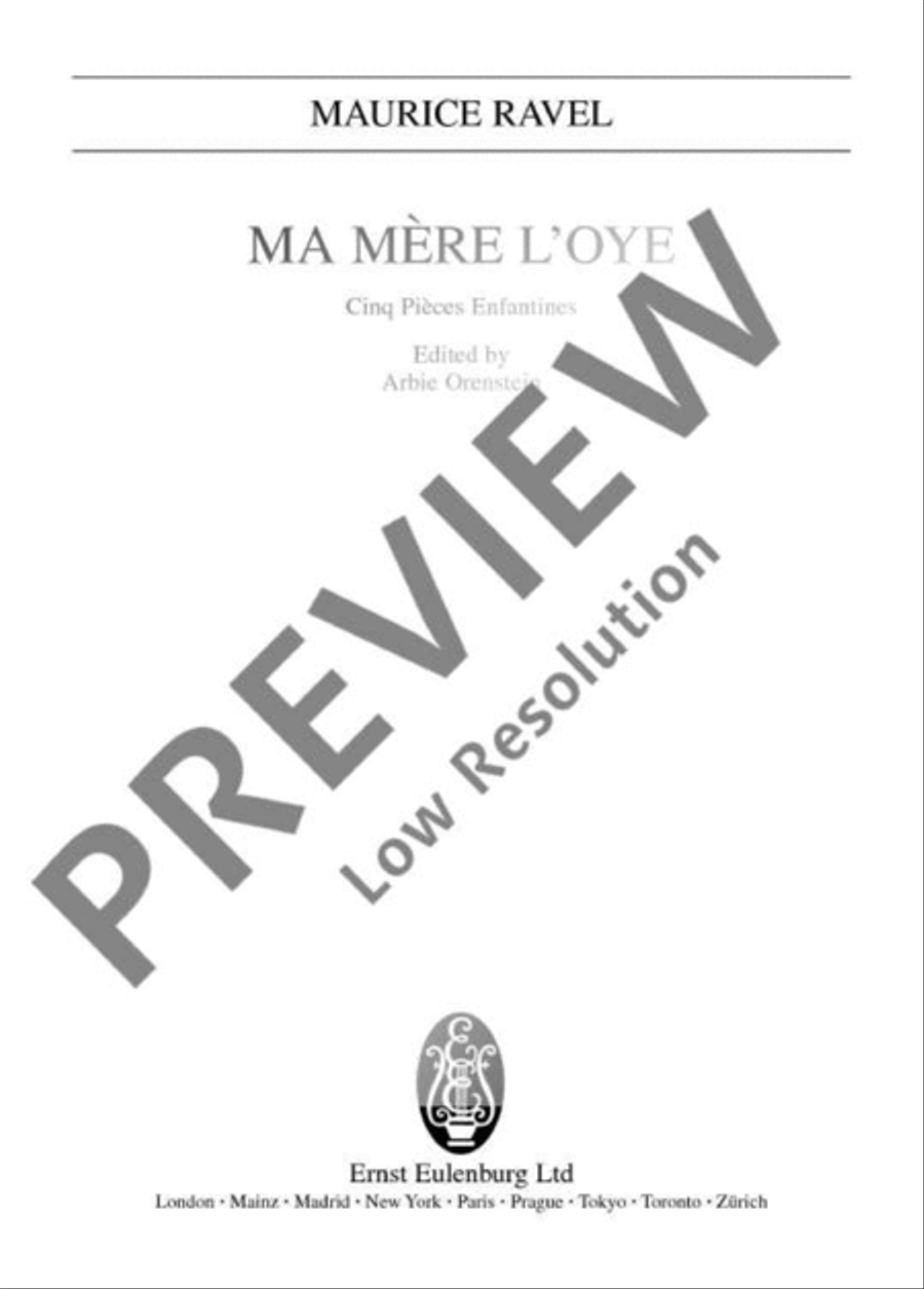 Ma Mère L'Oye Orchestra scores gallery preview page 2