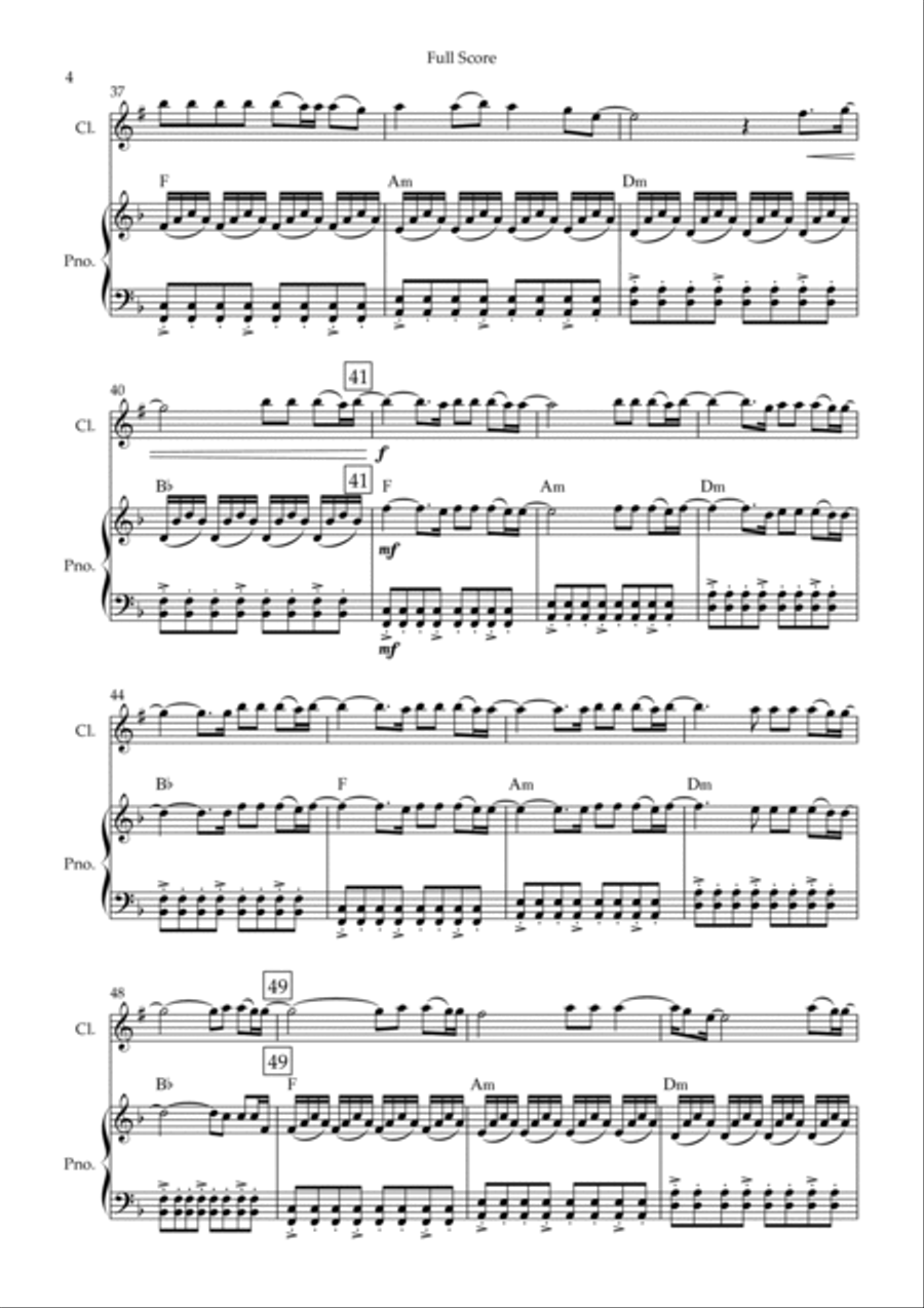 You Say You Say B-Flat Clarinet scores gallery preview page 4