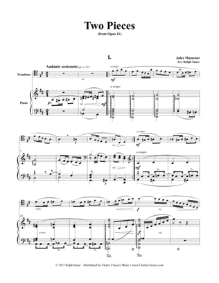 Two Pieces from Opus 11 for Trombone & Piano