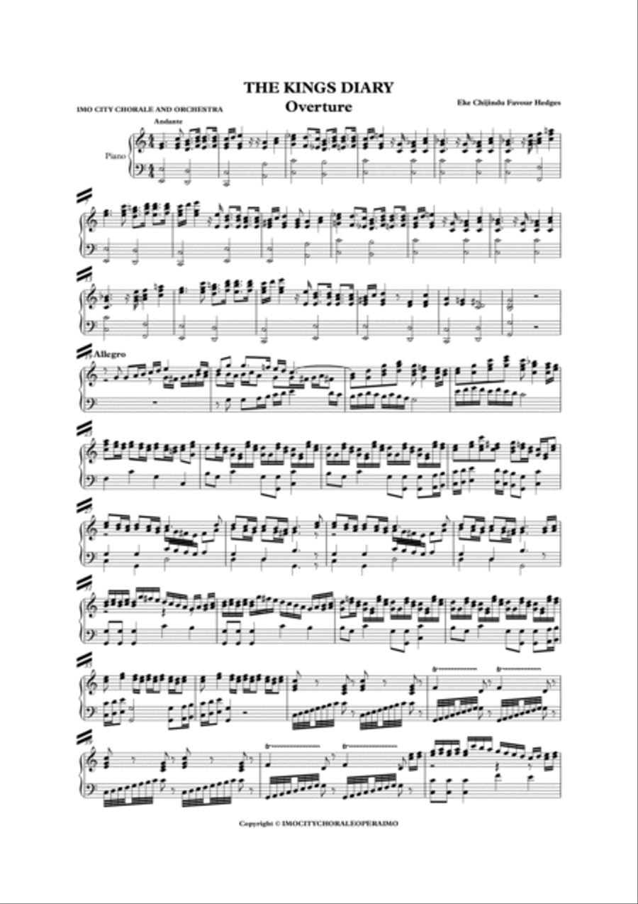 The King's Diary -Music of the Opera Piano, Vocal, Guitar scores gallery preview page 4