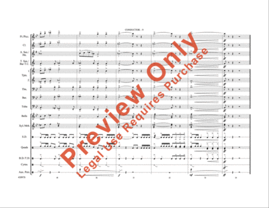 Man of Steel, Part 1 Marching Band scores gallery preview page 10