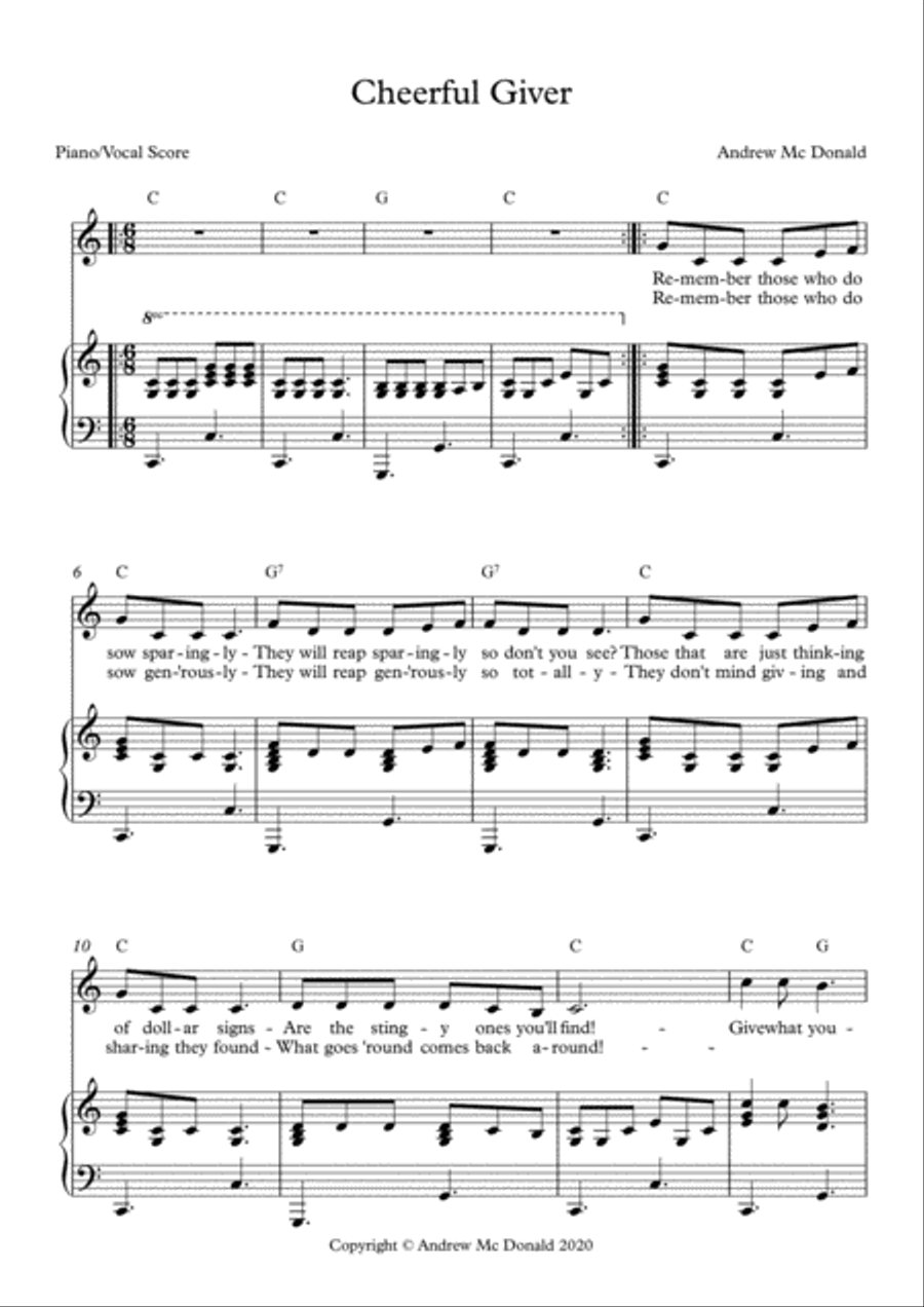 Cheerful Giver Cheerful Giver Voice scores gallery preview page 2