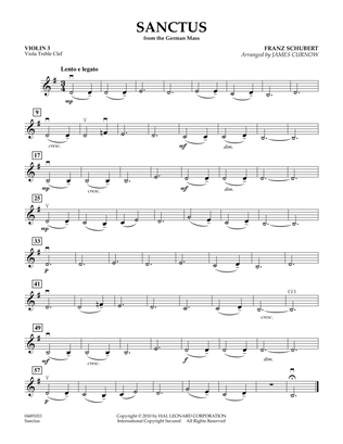 Sanctus (from German Mass) - Violin 3 (Viola Treble Clef)