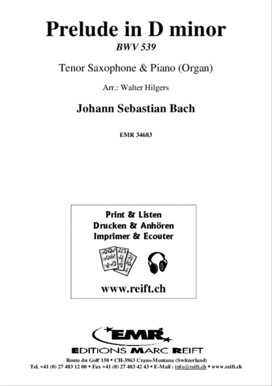 Prelude in D minor Tenor Saxophone scores gallery preview page 2
