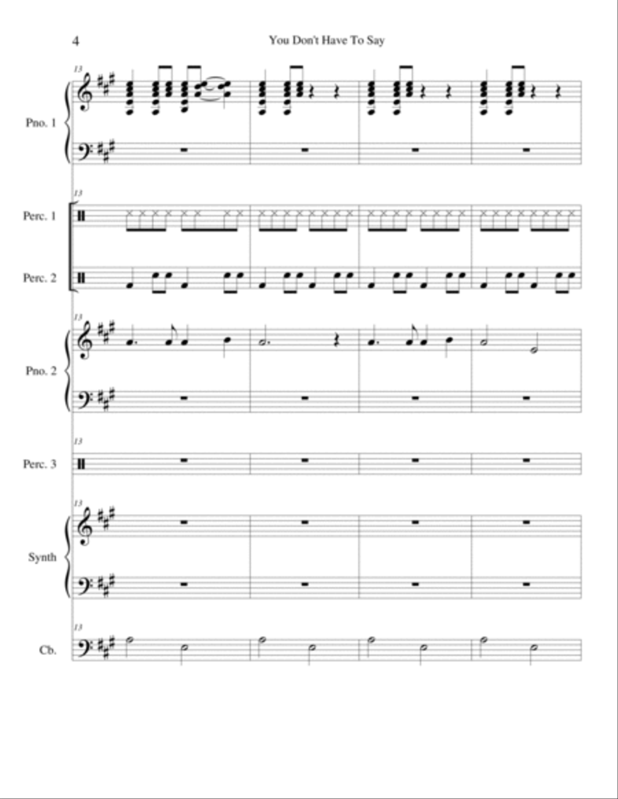 You Don't Have To Say School and Community scores gallery preview page 4