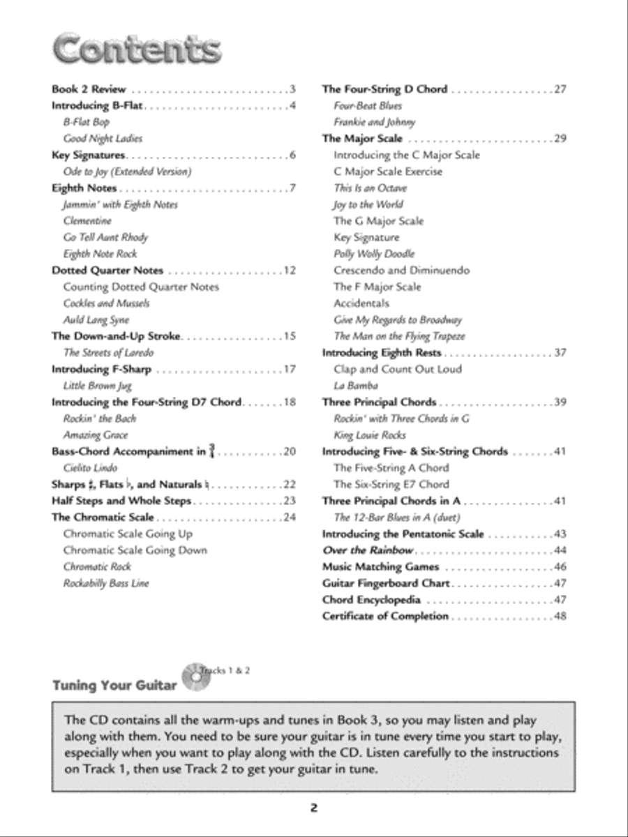 Alfred's Kid's Guitar Course 3 Easy Guitar scores gallery preview page 2