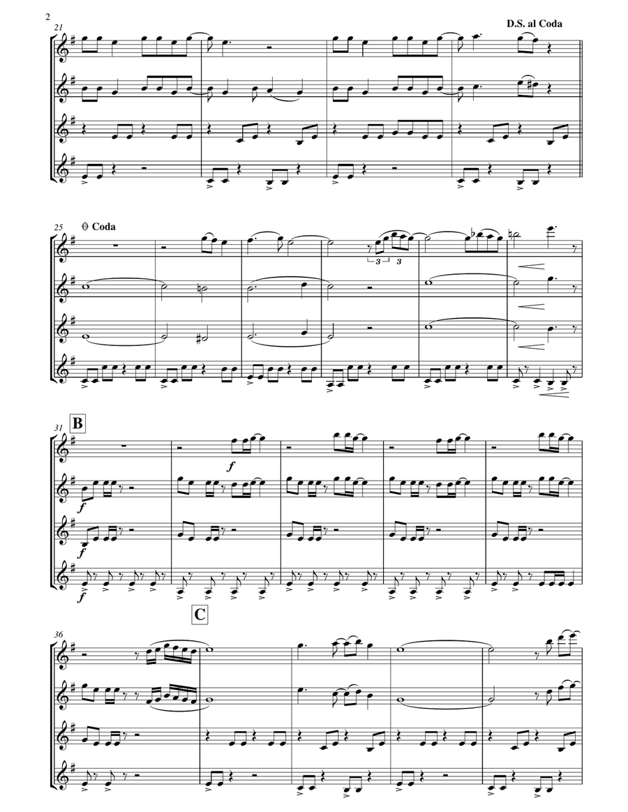 Sweet Dreams (are Made Of This) Sweet Dreams (are Made Of This) Clarinet Quartet scores gallery preview page 2