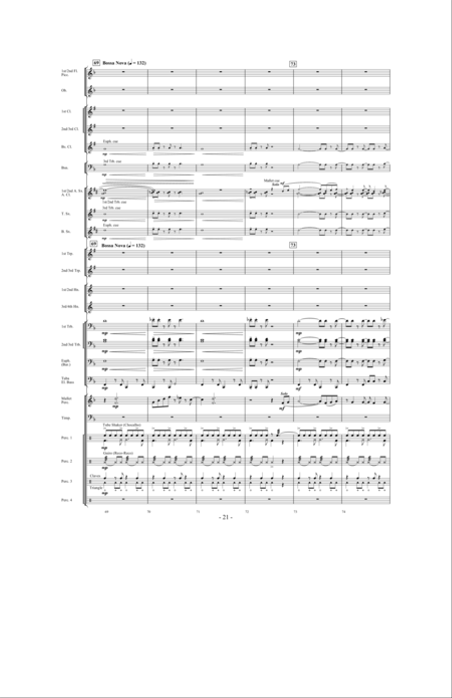 Brazil: Ceremony, Song and Samba Concert Band scores gallery preview page 20