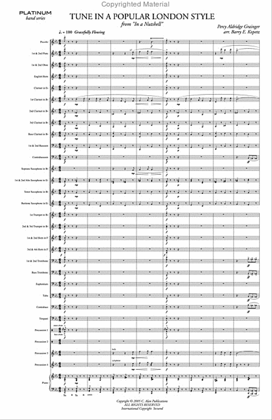 Tune in a Popular London Style Concert Band scores gallery preview page 2