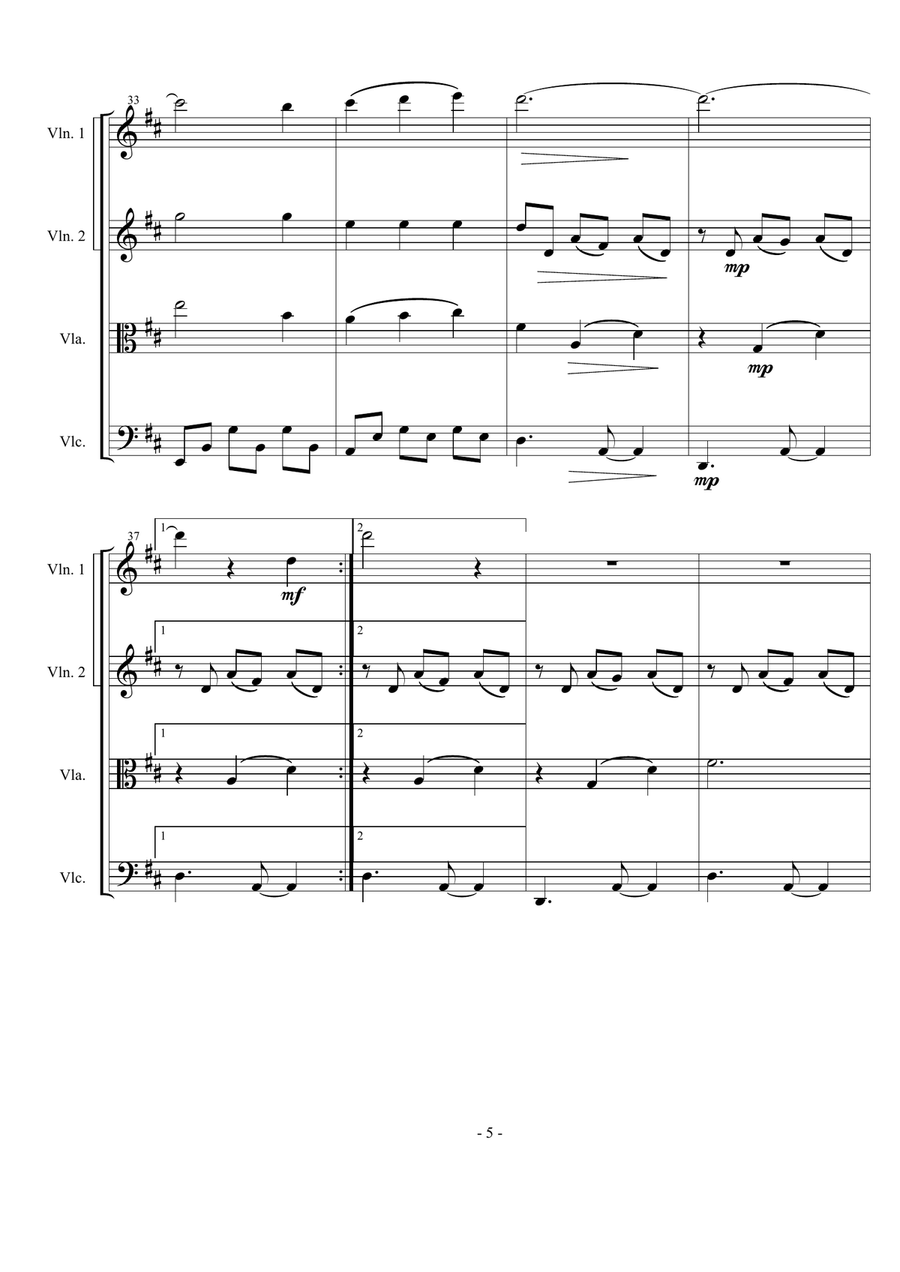 Annie's Song String Quartet scores gallery preview page 5