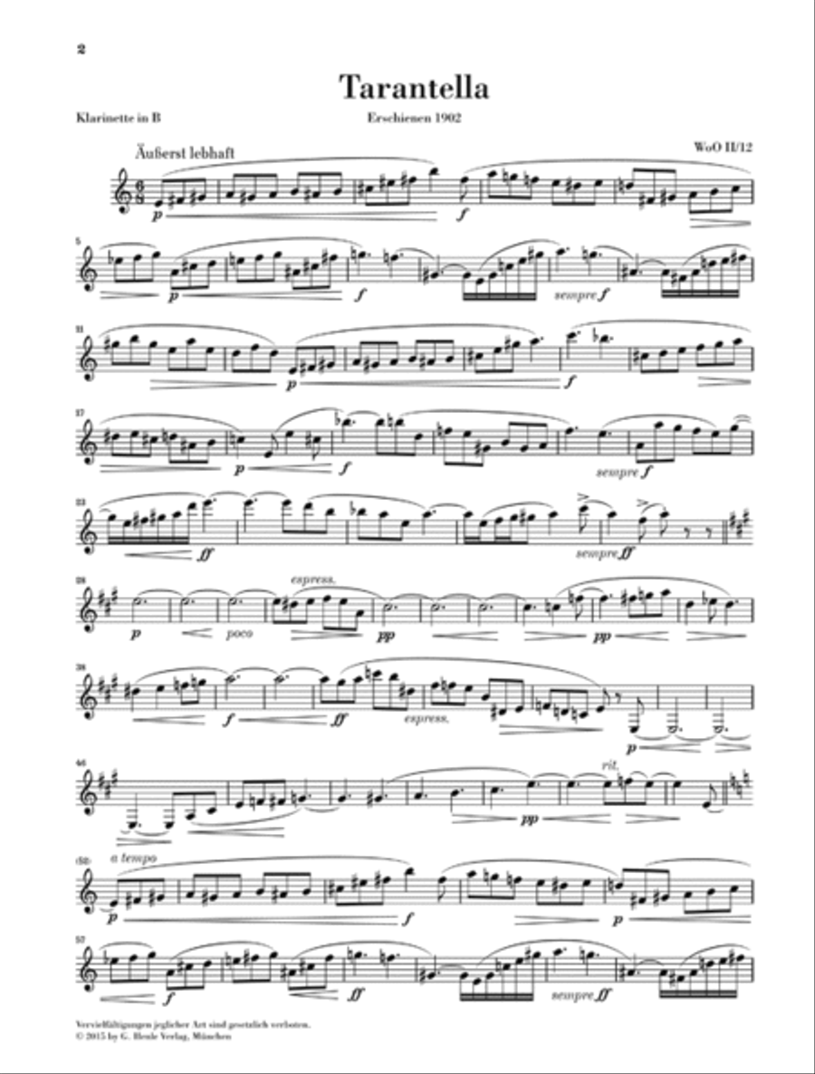 Tarantella and Album Leaf Clarinet Solo scores gallery preview page 3