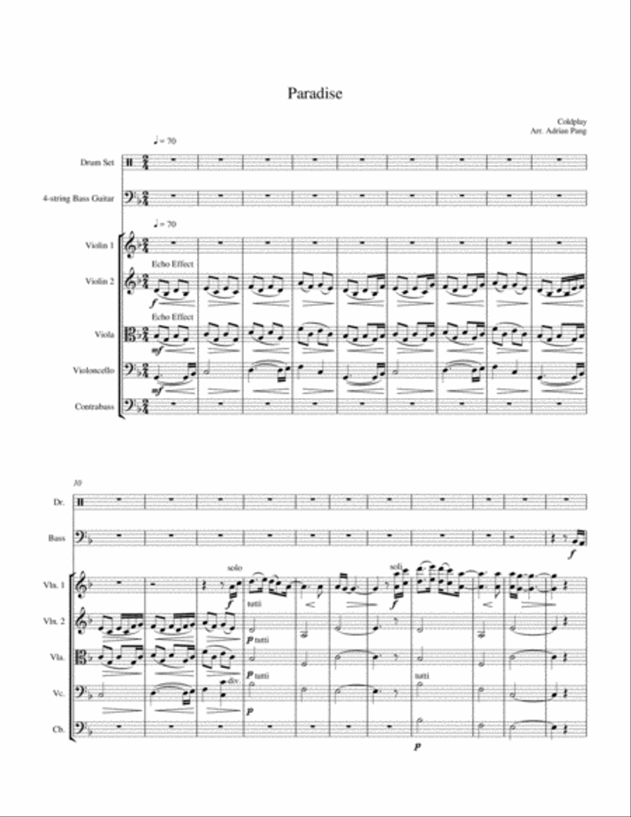 Paradise String Orchestra scores gallery preview page 1