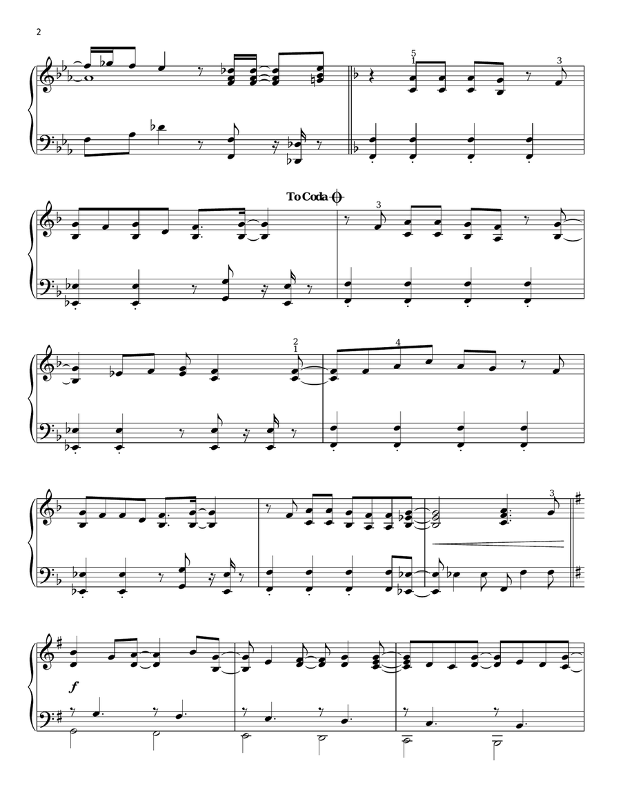 We're All In This Together (from High School Musical) Piano Solo scores gallery preview page 2