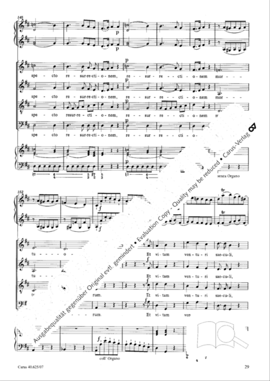 Missa brevis in D Major, K. 194 4-Part scores gallery preview page 30
