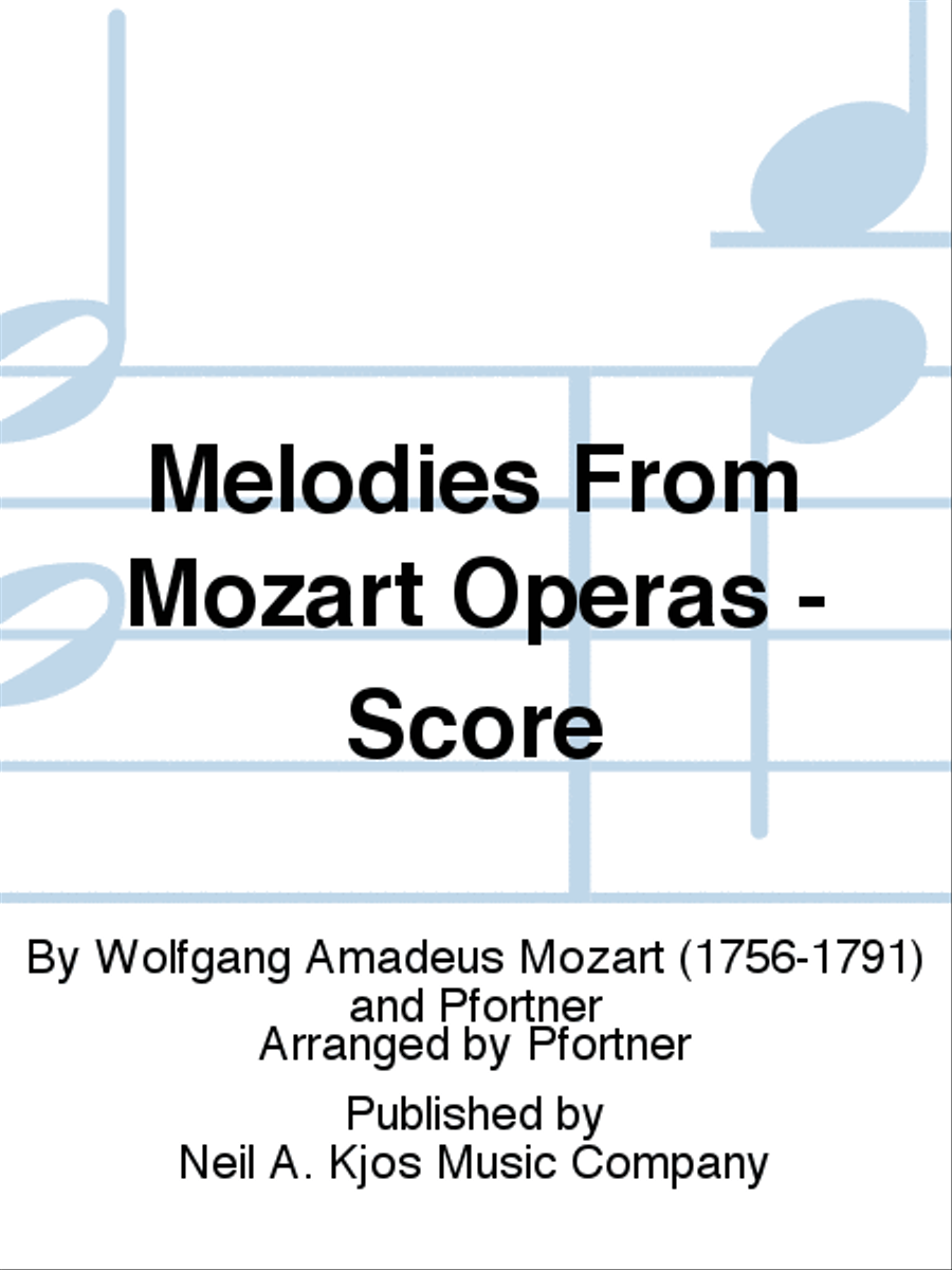 Melodies From Mozart Operas - Score Full Orchestra scores gallery preview page 1