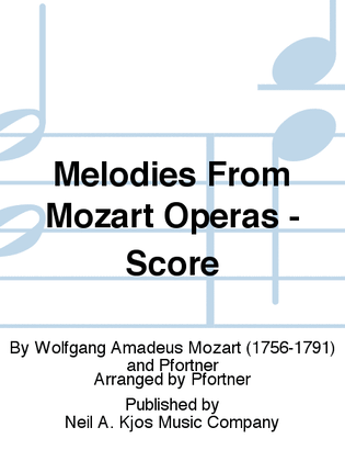 Melodies From Mozart Operas - Score