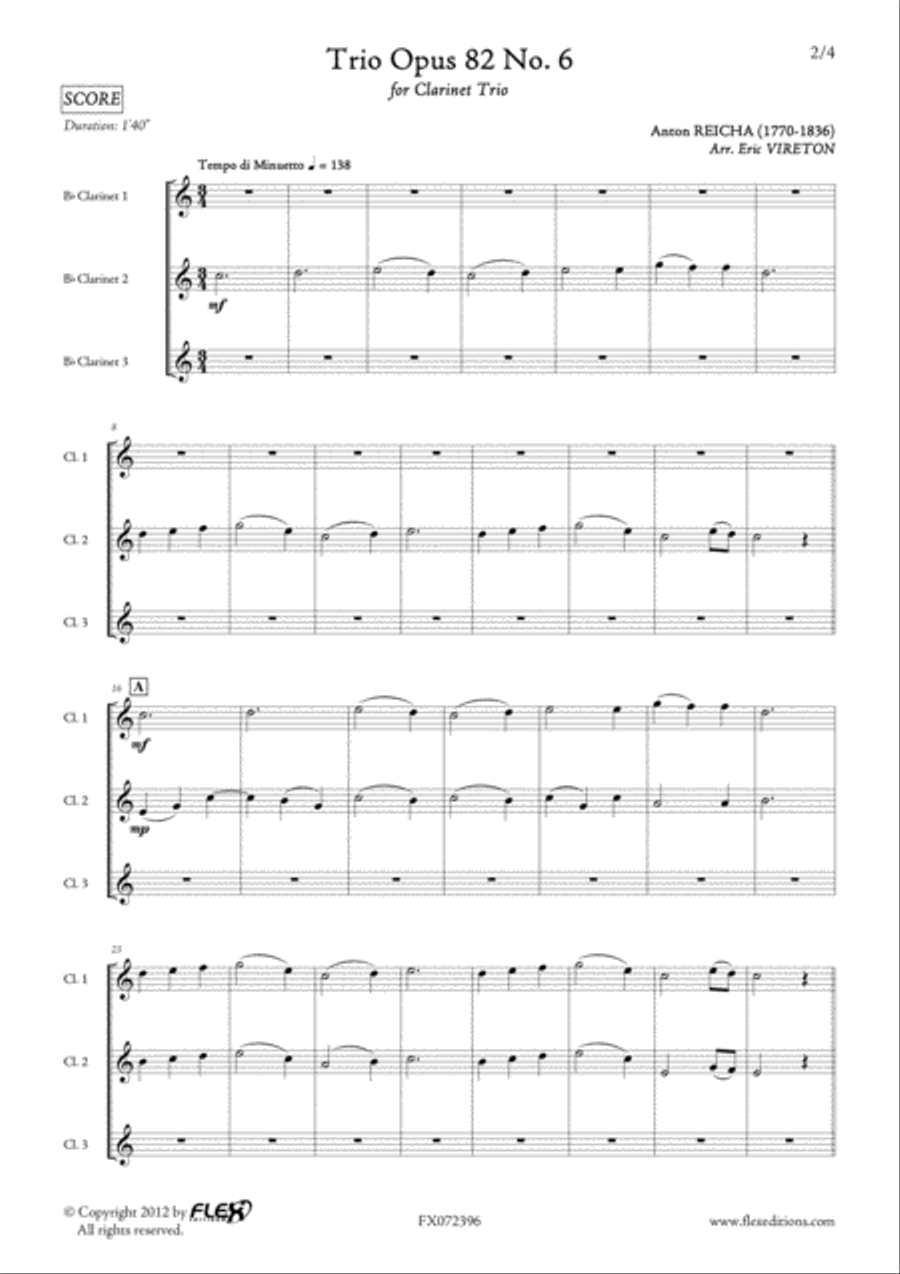 Trio Opus 82 No. 6 Trio Opus 82 No. 6 Clarinet Trio scores gallery preview page 2