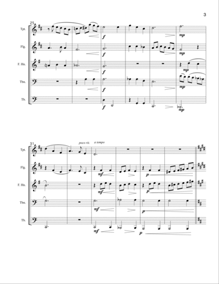 Silent Night Silent Night Brass Ensemble scores gallery preview page 3