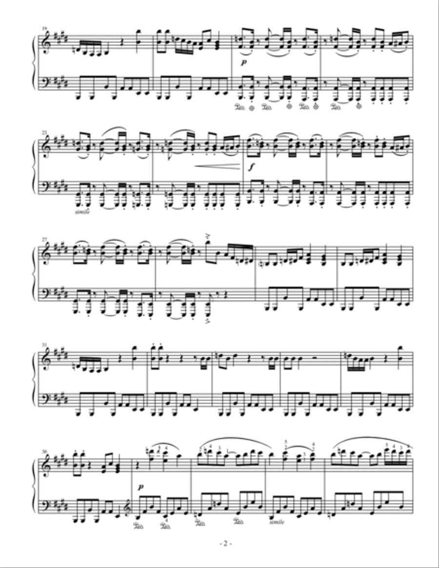 Ghostbusters Piano Solo scores gallery preview page 2