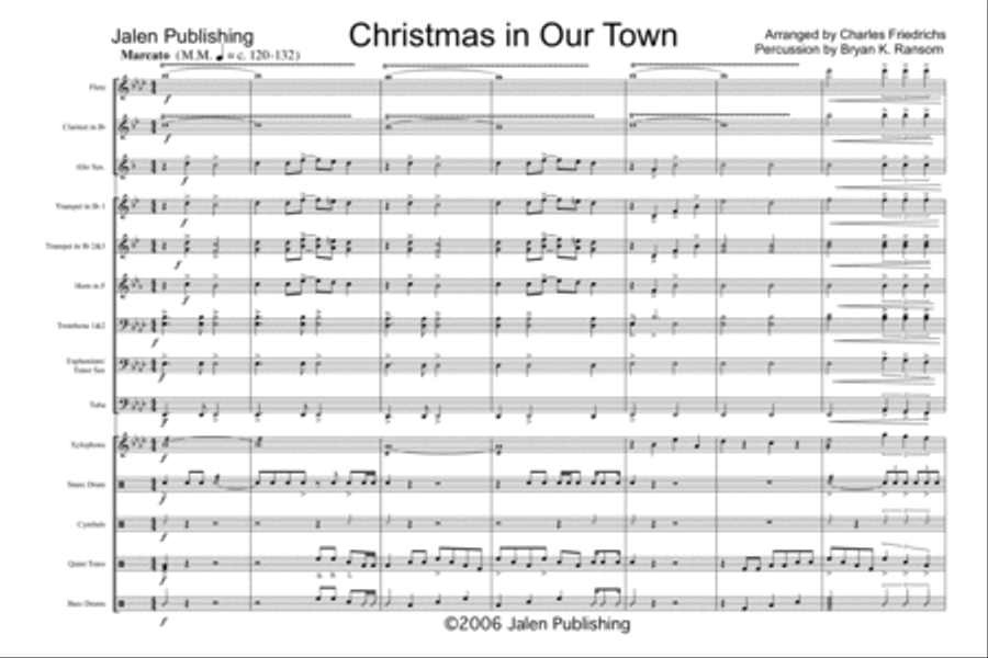 Christmas In Our Town Christmas In Our Town Marching Band scores gallery preview page 2