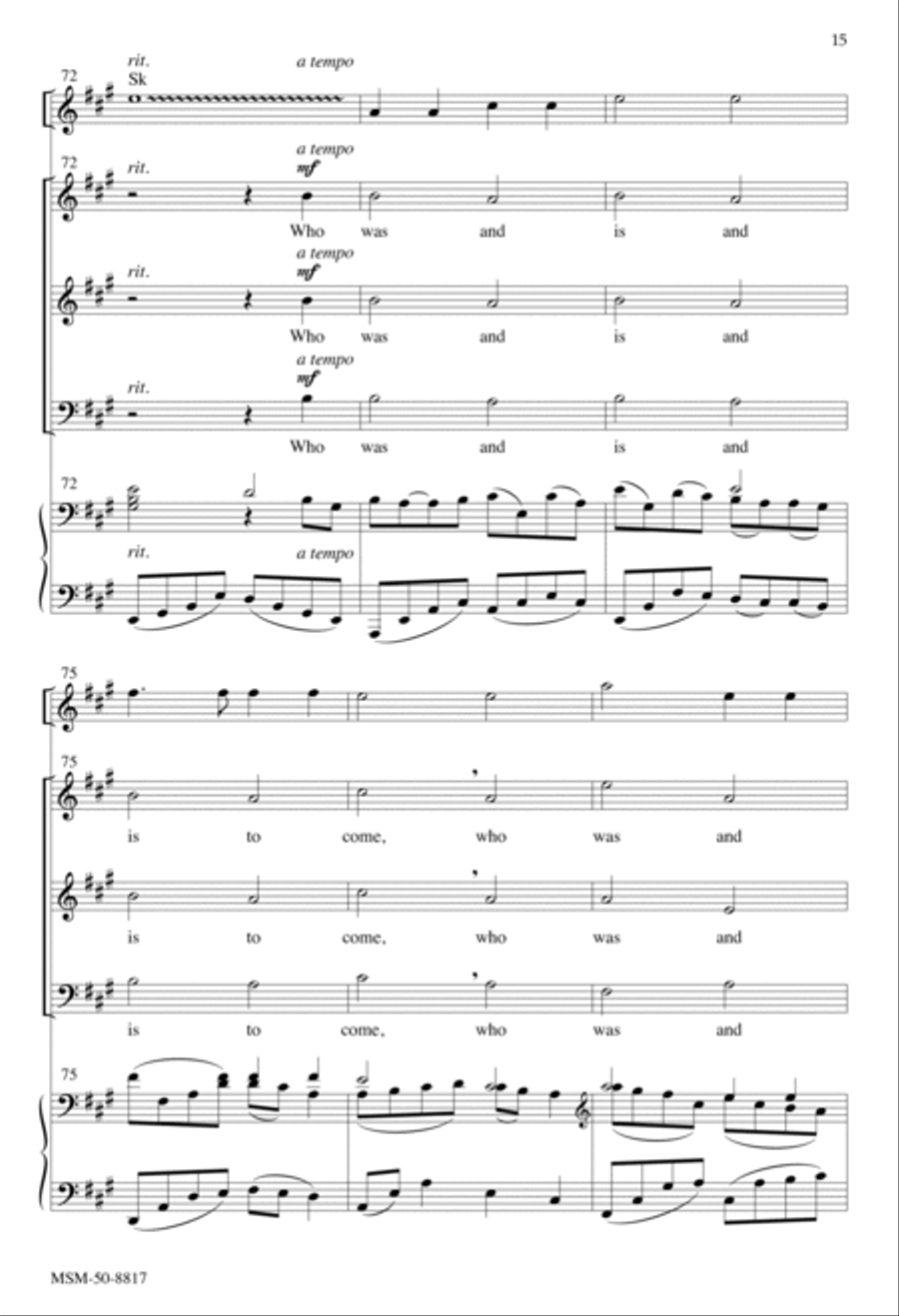 Who Was and Is and Is to Come 3-Part scores gallery preview page 15