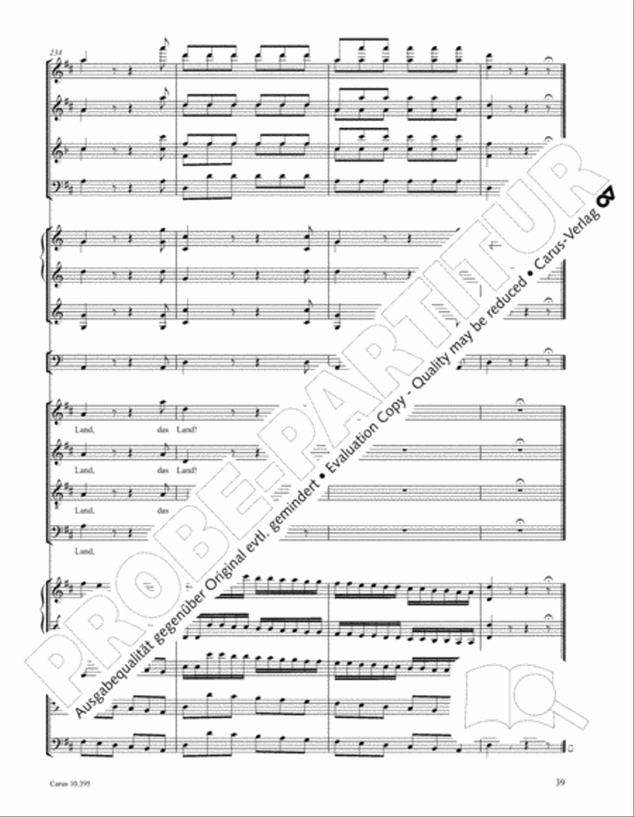 Calm Sea and Prosperous Voyage 4-Part scores gallery preview page 40