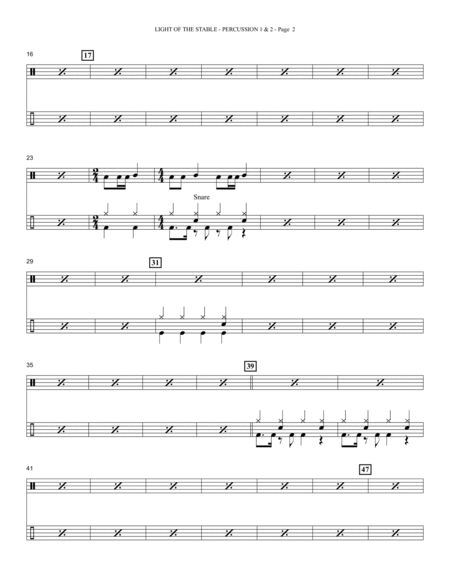 Light Of The Stable (from All Is Well) (arr. David Angerman) - Percussion 1 & 2