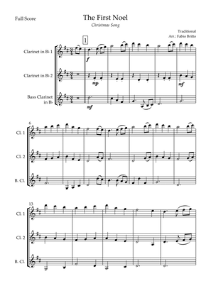 The First Noel (Christmas Song) for Clarinet Trio