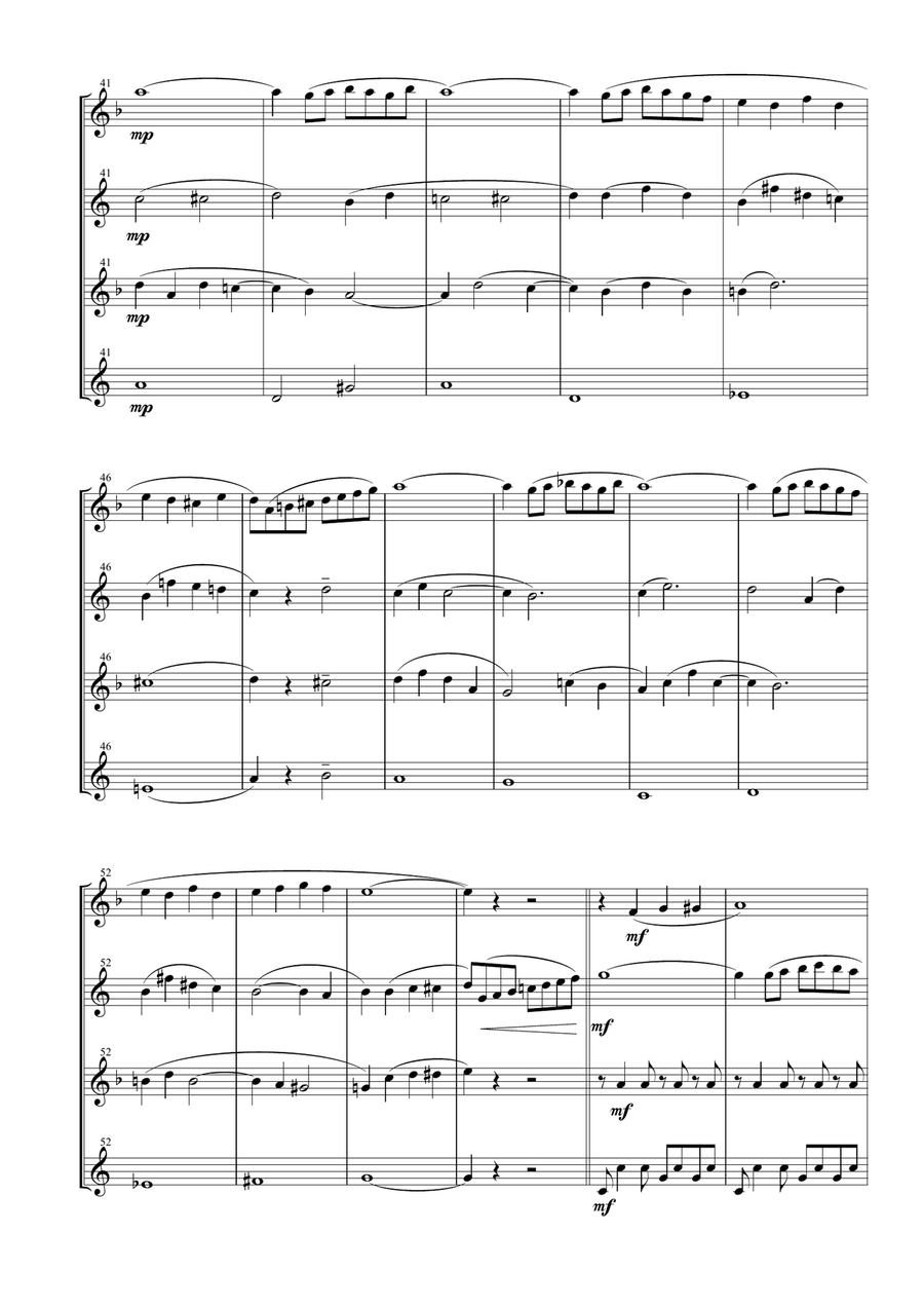 Life Is Beautiful (la Vita E Bella) Woodwind Quartet scores gallery preview page 6