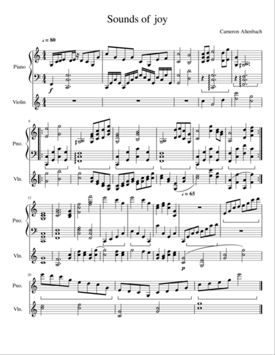 Sounds of Joy Violin Solo scores gallery preview page 1