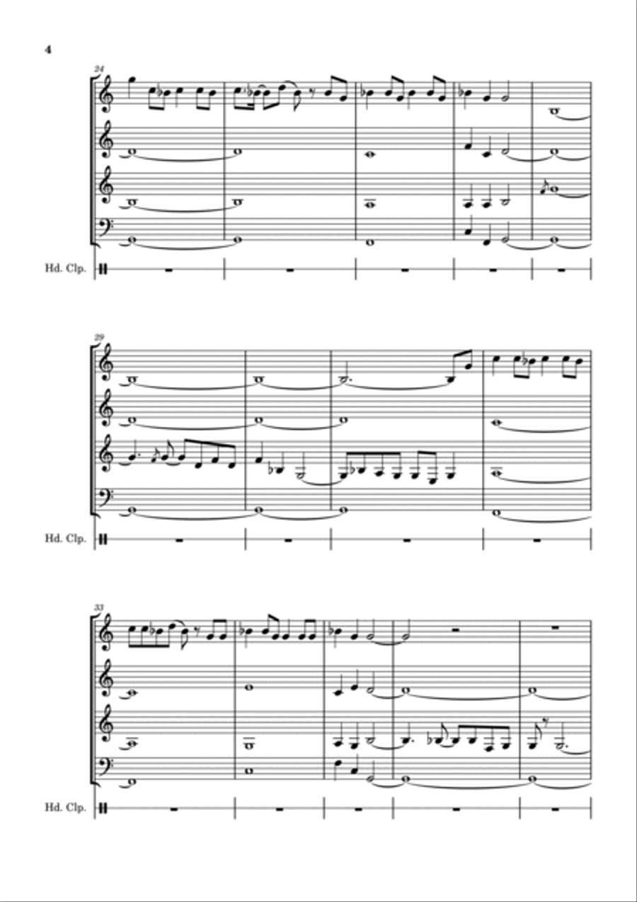 Bad Man's Song Woodwind Quartet scores gallery preview page 5