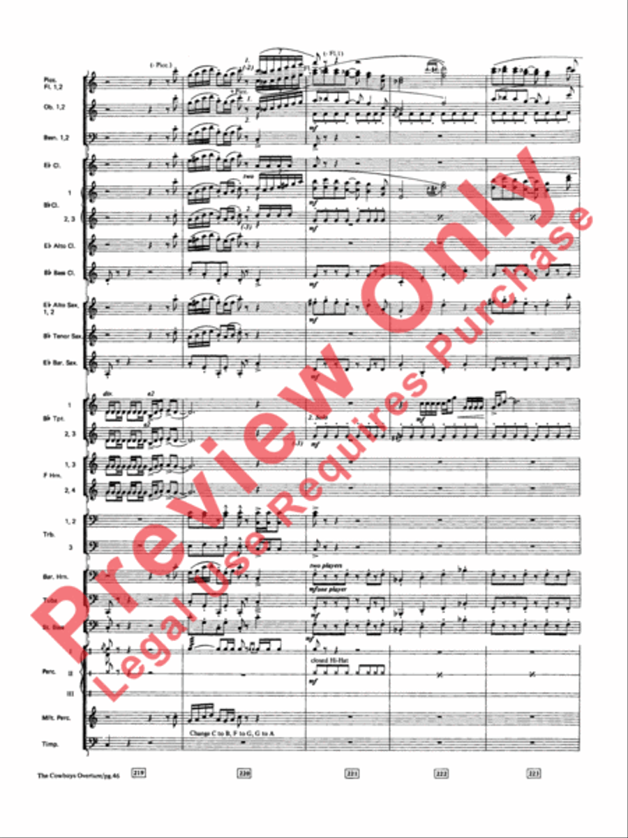 The Cowboys Concert Band scores gallery preview page 47