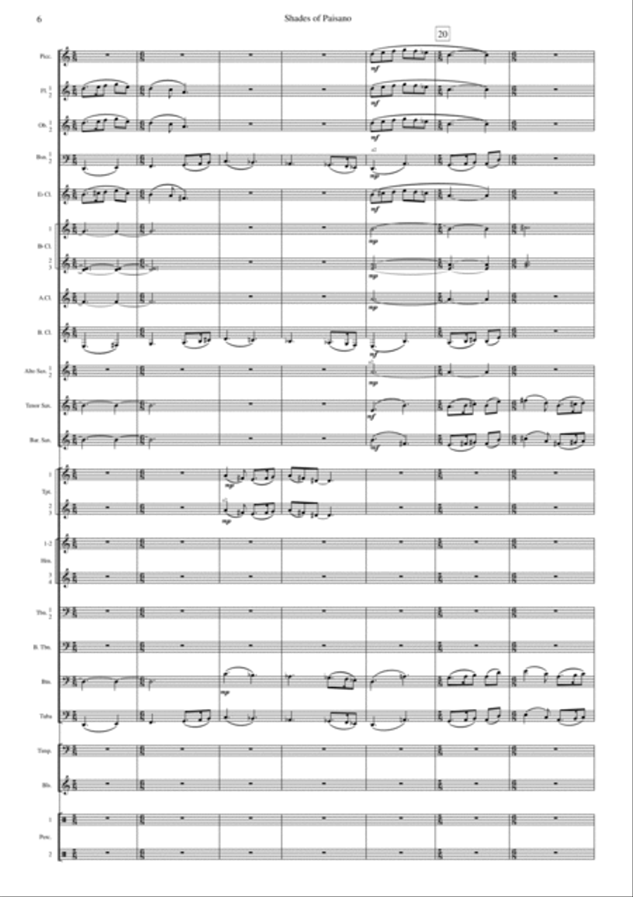 Shades of Paisano Concert Band scores gallery preview page 6