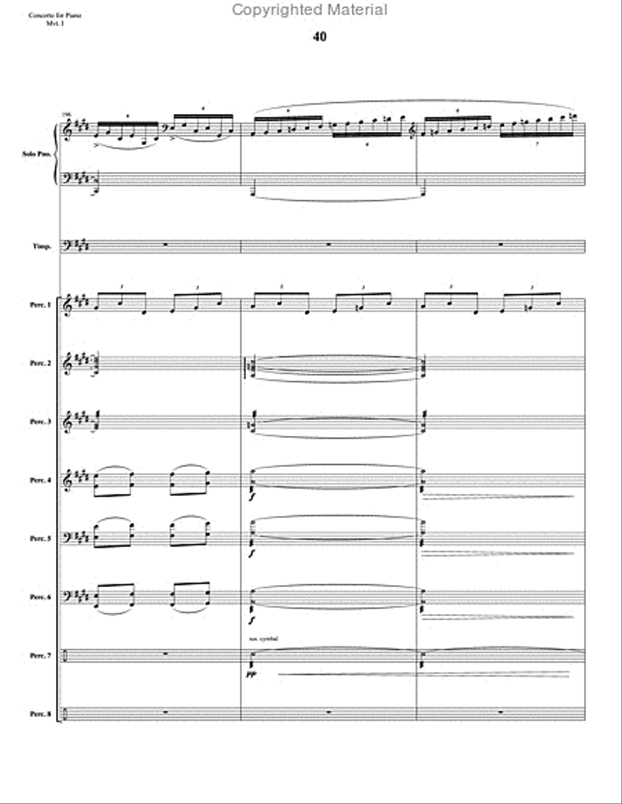 Concerto for Piano and Percussion Orchestra Percussion Ensemble scores gallery preview page 62