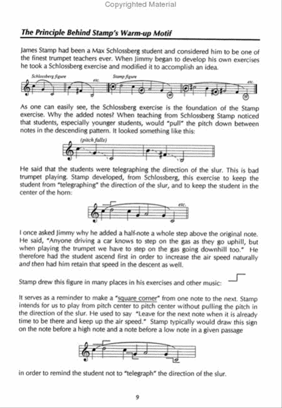 Roy Poper's Commentaries on the Brasswind Methods of James Stamp School and Community scores gallery preview page 2