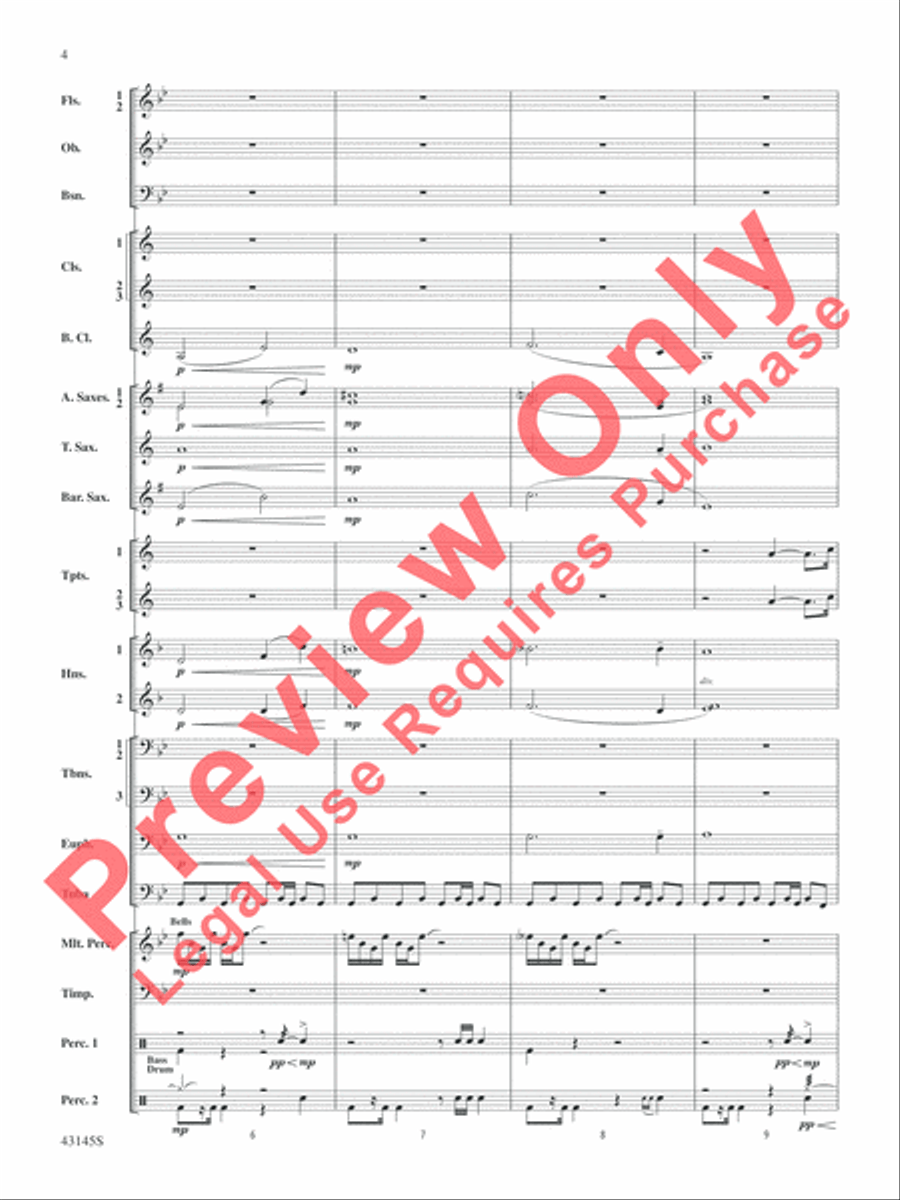 House of Cards (Theme) Concert Band scores gallery preview page 5