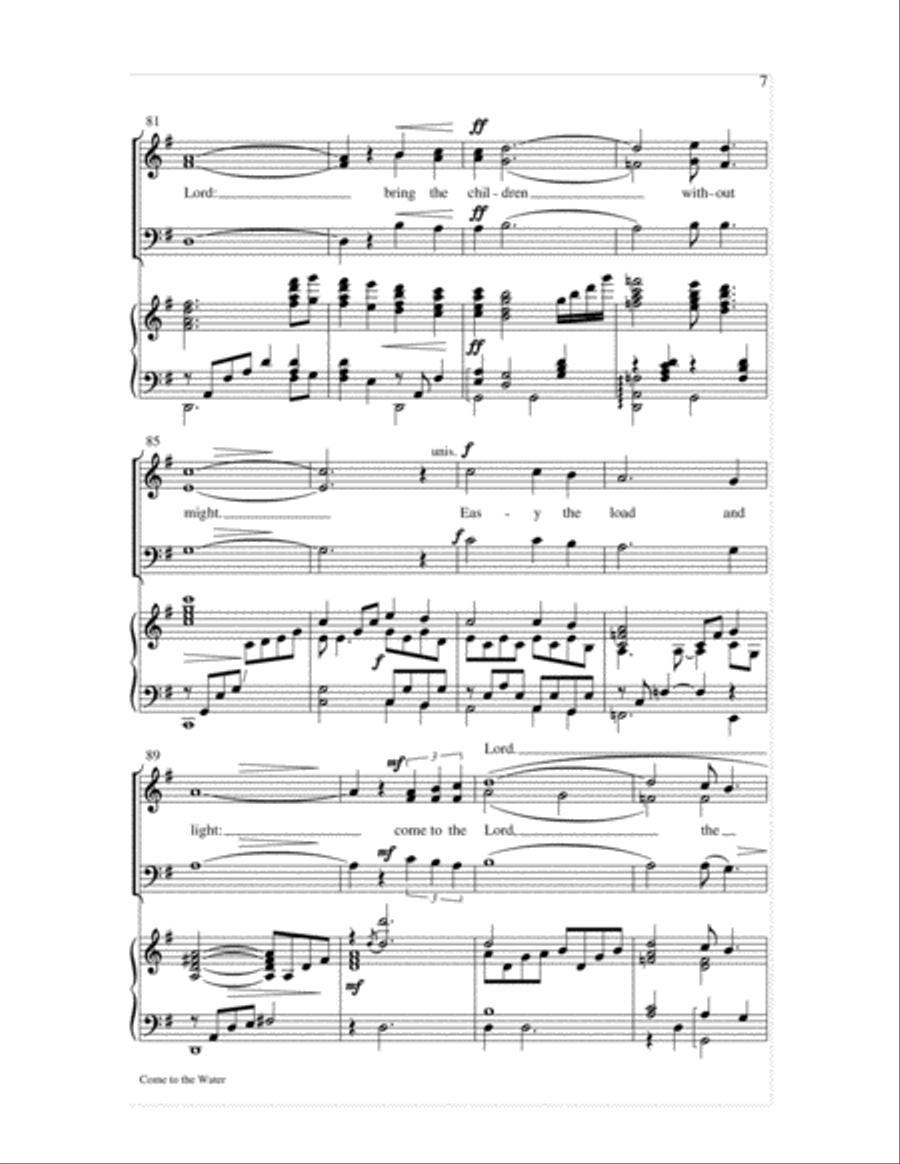 Come to the Water Come to the Water Choir scores gallery preview page 7