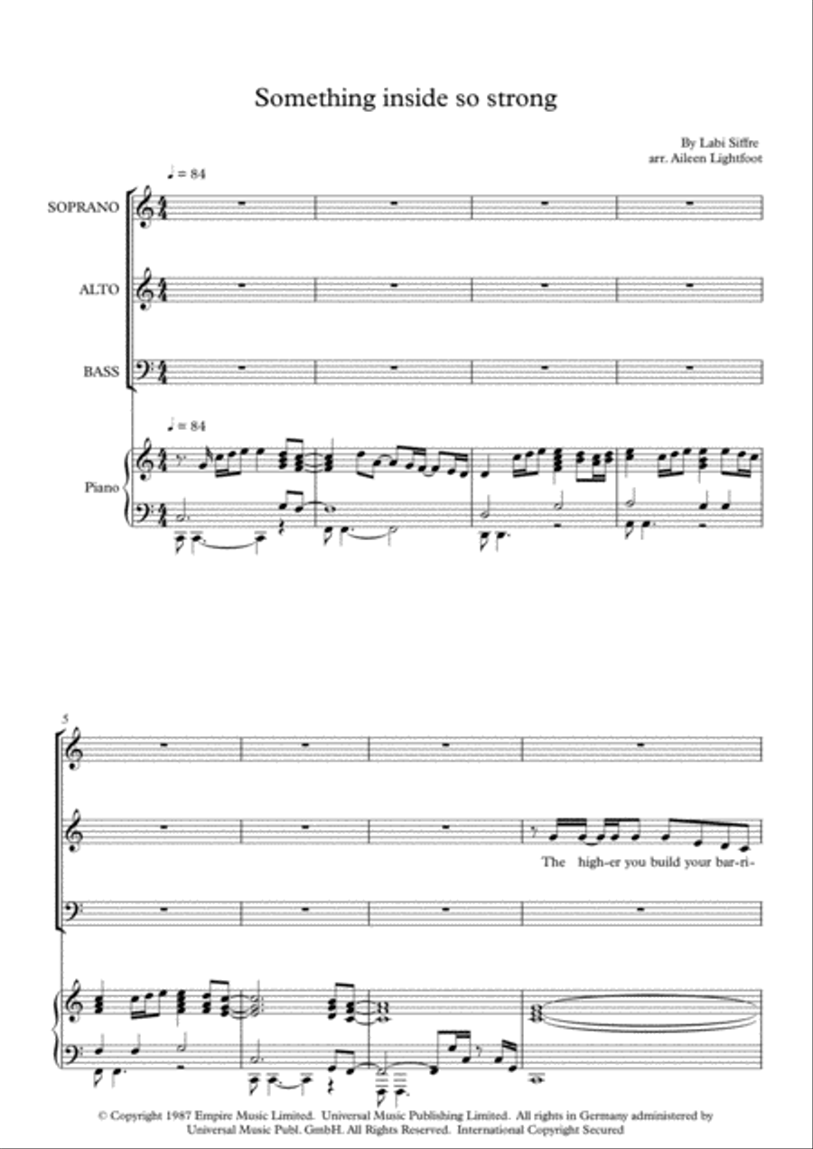 (something Inside) So Strong 3-Part scores gallery preview page 1