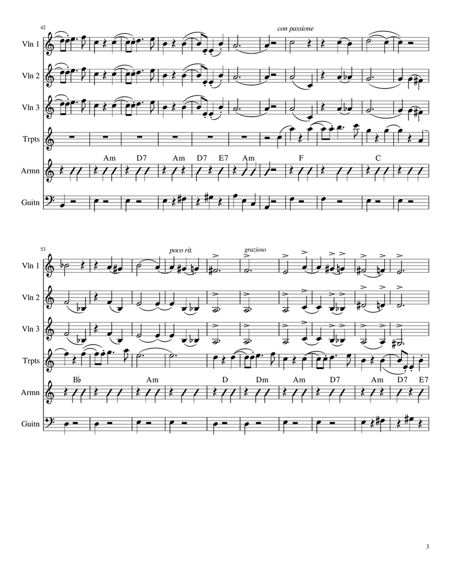 Liebesleid (La Pena del Amor) Small Ensemble scores gallery preview page 3