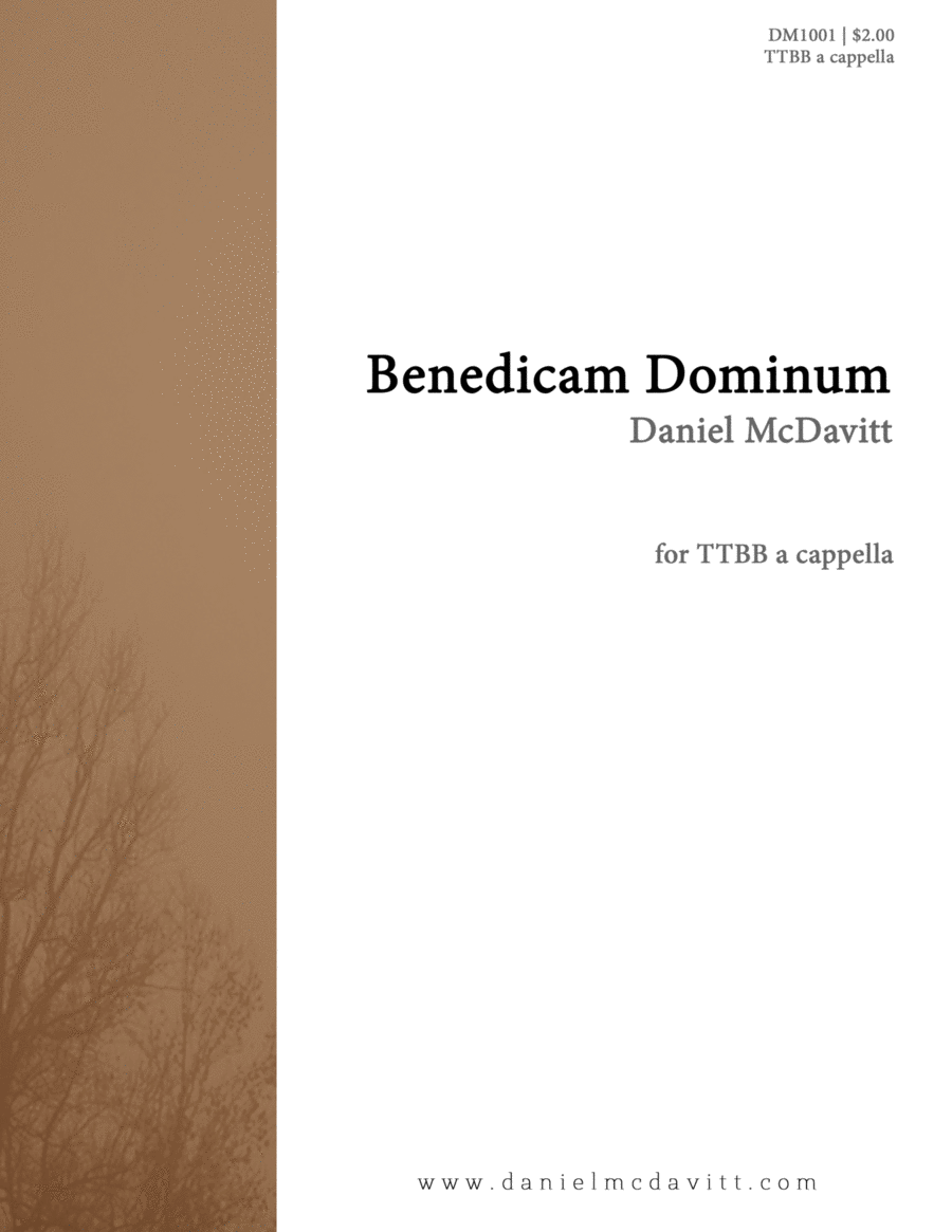 Benedicam Dominum TTBB scores gallery preview page 1