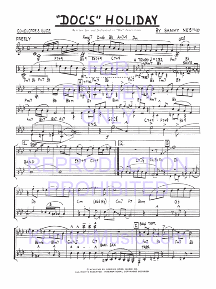 Doc's Holiday Jazz Ensemble scores gallery preview page 2
