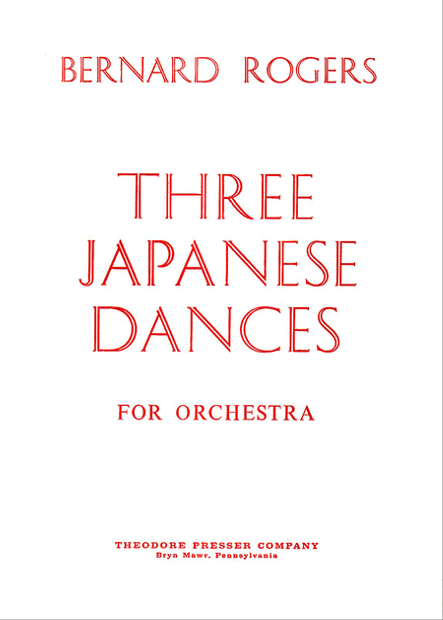 Three Japanese Dances Orchestra scores gallery preview page 1