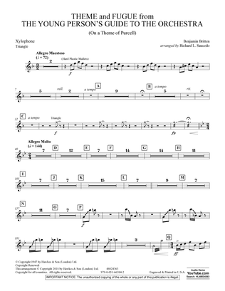 Theme and Fugue from The Young Person's Guide to the Orchestra - Xylophone