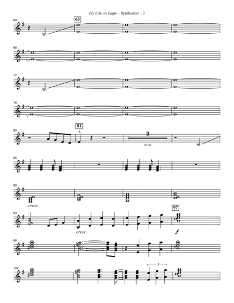 Fly Like an Eagle - Synthesizer Choir scores gallery preview page 2