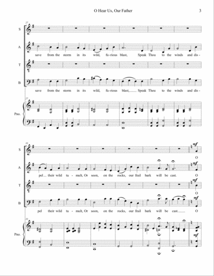 O Hear Us, Our Father O Hear Us, Our Father 4-Part scores gallery preview page 3