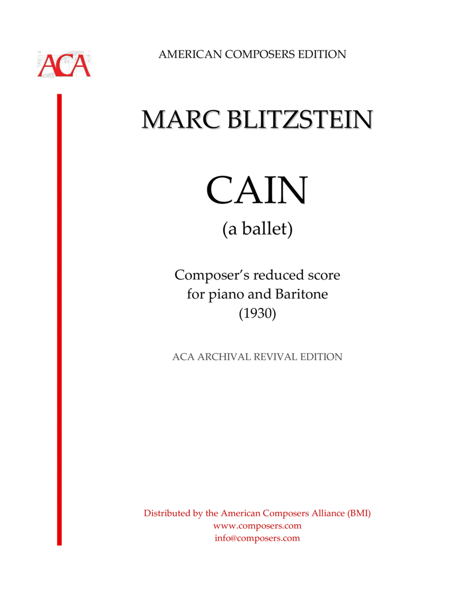 [Blitzstein] Cain