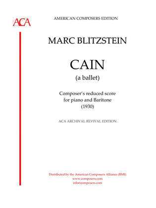[Blitzstein] Cain
